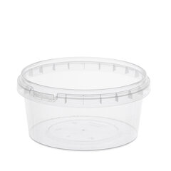 Банка с крышкой 500мл пластиковая под пресервы с контрольным замком, диаметр 122мм ВЗЛП, ШК5865