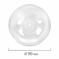 Крышка купольная для стакана d 90 мм, прозрачная, полипропилен, ВЗЛП