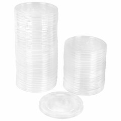 Крышка плоская для стакана d 90 мм, прозрачная, полипропилен, ВЗЛП