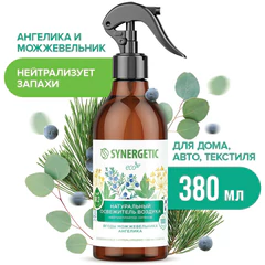 Освежитель воздуха 380 мл SYNERGETIC "Ягоды можжевельника и ангелика", биоразлагаемый