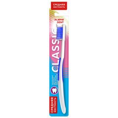 Зубная щетка средней жесткости (ассорти 4 цвета), LAIMA DENT &laquo;CLASSIC&raquo;, 609312