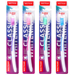 Зубная щетка жесткая, для быстрого очищения и безопасного отбеливания, ассорти 4 цвета, LAIMA DENT, 609313