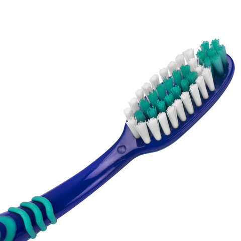 Зубная щетка средней жесткости, с чисткой языка, гибкая, КОМПЛЕКТ 2 шт., LAIMA DENT, 609322