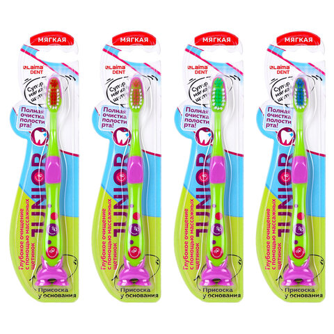 Зубная щетка детская мягкая JUNIOR, LAIMA DENT, 609324