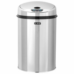 Ведро для мусора СЕНСОРНОЕ 12 л, нержавеющая сталь, зеркальная крышка, питание от 4-х батареек AA (не входят в комплект), LAIMA, 609327