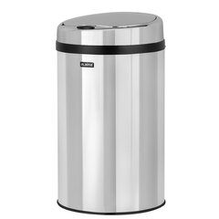 Ведро для мусора СЕНСОРНОЕ 30 л, нержавеющая сталь, зеркальная крышка, питание от 4-х батареек AA (не входят в комплект), LAIMA, 609329