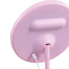 Зеркало настольное с LED-подсветкой для макияжа, диаметр 17 см, 3 режима свечения, аккумулятор 1200 mAh, цвет розовый, WBZ (ВБЗ), 609331