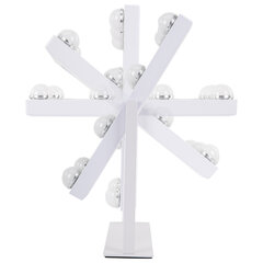 Зеркало для макияжа гримерное с подсветкой, 9 LED-ламп, 3 режима свечения, размер 25&times;30 см, работа от сети 220 V, цвет белый, BRABIX, 609335