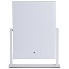 Зеркало для макияжа гримерное с подсветкой, 12 LED-ламп, 3 режима свечения, размер 29&times;38 см, работа от сети 220V, цвет белый, BRABIX, 609336