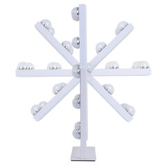 Зеркало для макияжа гримерное с подсветкой, 12 LED-ламп, 3 режима свечения, размер 29&times;38 см, работа от сети 220V, цвет белый, BRABIX, 609336