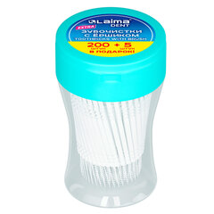 Зубочистки зубные, ёршики с щеточкой &laquo;200 шт. + 5 в подарок!&raquo;, LAIMA DENT, 609400