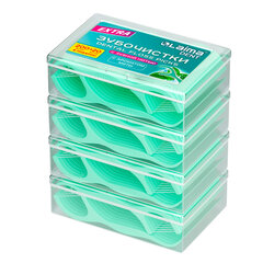 Зубочистки-флоссеры с зубной нитью &laquo;200 шт. (4&times;50 шт.) + 20 в подарок!&raquo;, в боксе, ВКУС МЯТЫ, LAIMA DENT, 609407