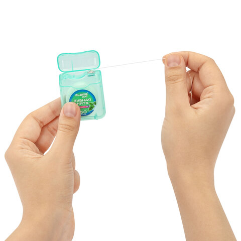 Зубная нить вощеная 50 м, мягкая забота о деснах, ВКУС МЯТЫ, LAIMA DENT, 609413