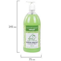 Мыло-крем жидкое 1 л, ЗОЛОТОЙ ИДЕАЛ &laquo;Груша и миндаль&raquo;, дозатор, 609426