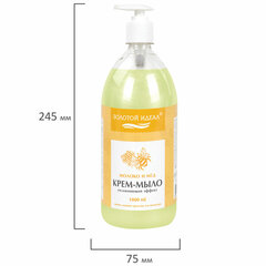 Мыло-крем жидкое 1 л, ЗОЛОТОЙ ИДЕАЛ &laquo;Молоко и мёд&raquo;, дозатор, 609427