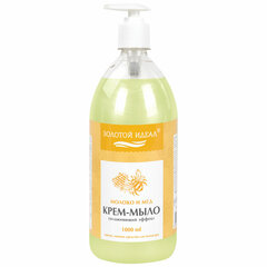 Мыло-крем жидкое 1 л, ЗОЛОТОЙ ИДЕАЛ &laquo;Молоко и мёд&raquo;, дозатор, 609427