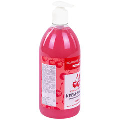 Мыло-крем жидкое 1 л, ЗОЛОТОЙ ИДЕАЛ &laquo;Спелая вишня&raquo;, дозатор, 609428