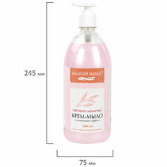 Мыло-крем жидкое 1 л, ЗОЛОТОЙ ИДЕАЛ &laquo;Овсяное молочко&raquo;, дозатор, 609429