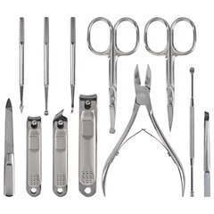 Премиальный набор для маникюра и педикюра 12 в 1 в пенале, PREMIUM, MONTE VITA (МОНТЕ ВИТА), 609495