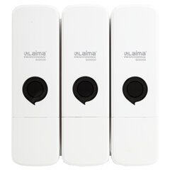 Дозатор тройной 3 х 0,3 л для жидкого мыла/<wbr/>шампуня/<wbr/>геля LAIMA PREMIUM, НАЛИВНОЙ, белый, 609500