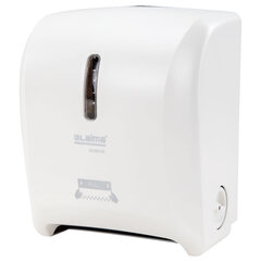 Диспенсер для полотенец в рулонах LAIMA PROFESSIONAL SUPER (H1), механический, белый, ABS-пластик, 609506