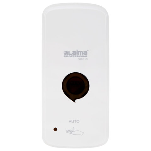 Дозатор для жидкого антисептика LAIMA PROFESSIONAL PREMIUM, СЕНСОРНЫЙ, 1л, спрей, белый, ABS, 609513