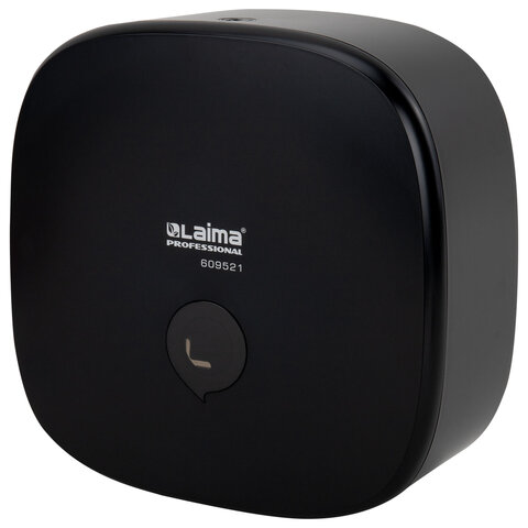 Диспенсер для туалетной бумаги LAIMA PROFESSIONAL PREMIUM BLACK (Система T2), малый, черный, ABS-пластик, 609521