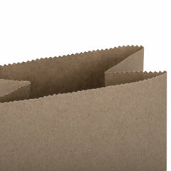 Крафт-пакет бумажный 12&times;8&times;24 см, КОМПЛЕКТ 100 шт., плотность 90 г/<wbr/>м<sup>2</sup>, LAIMA ECO CRAFT, 609682