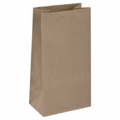 Крафт-пакет бумажный 18&times;12&times;29 см, КОМПЛЕКТ 100 шт., плотность 90 г/<wbr/>м<sup>2</sup>, LAIMA ECO CRAFT, 609683