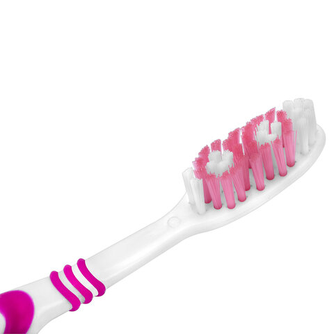 Зубная щетка жесткая WHITENING, КОМПЛЕКТ 50 шт. (ассорти 4 цвета), LAIMA DENT, 609692