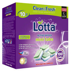 Таблетки для посудомоечных машин 100 шт., CLEAN&FRESH All IN 1 MINI TABS