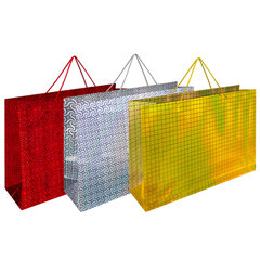 Пакет подарочный (1 шт.) 62&times;17&times;42 см, &laquo;BIG SIZE&raquo;, голография, ассорти 3 цвета, ЗОЛОТАЯ СКАЗКА, 609731