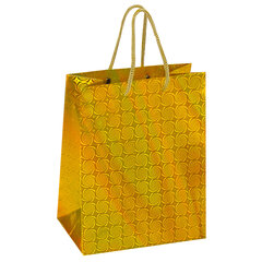 Пакет подарочный 18&times;10&times;23 см (M), НАБОР 10 шт., 5 дизайнов, голография, ЗОЛОТАЯ СКАЗКА, 609733