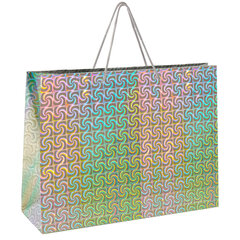 Пакет подарочный 45&times;13&times;33 см (XL), НАБОР 3 шт., 3 дизайна, голография, ЗОЛОТАЯ СКАЗКА, 609736