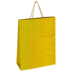 Пакет подарочный 33&times;13&times;45 см (XL), НАБОР 3 шт., 3 дизайна, голография, ЗОЛОТАЯ СКАЗКА, 609737