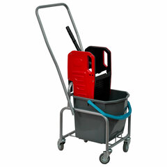 Тележка уборочная Eco-Force, 1 съемное ведро 25 л, отжим, металлический каркас, бесшумные колеса, 21EF/<wbr/>1
