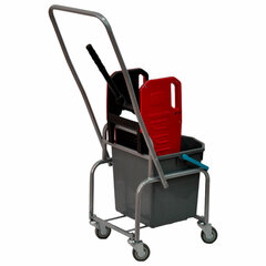 Тележка уборочная Eco-Force, 1 съемное ведро 25 л, отжим, металлический каркас, бесшумные колеса, 21EF/<wbr/>1
