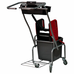 Тележка уборочная Eco-Force, 1 ведро 25л, отжим, лоток для химии, держатель для мешка, металлический каркас, бесшумные колеса, 21EF/<wbr/>6