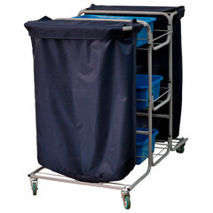 Тележка уборочная Eco-Force МНОГОФУНКЦИОНАЛЬНАЯ (отель, кафе, столовые, офис), 3 поддона, 2 держателя и основания для мешка, 2 мешка, 26EF/<wbr/>4