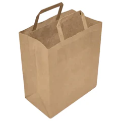 Крафт-пакет бумажный 32&times;20&times;37 см, плоские ручки, плотность 90 г/<wbr/>м<sup>2</sup>
