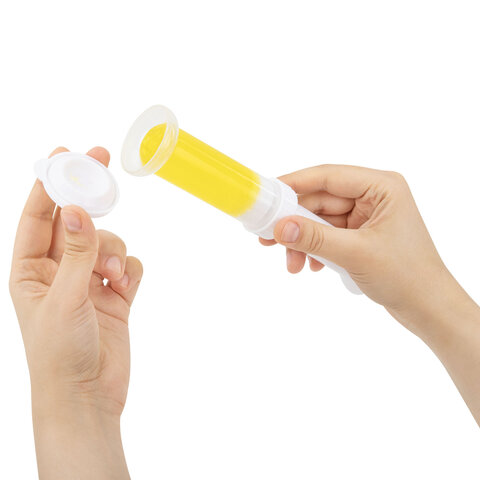 Диски гелевые освежитель очиститель для унитаза 8 дисков 44г, LAIMA, "Лимон", шприц, 609795