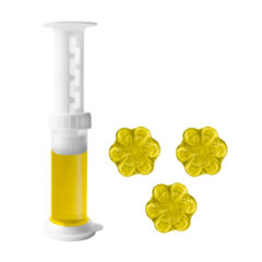 Диски гелевые, освежитель и очиститель для унитаза / писсуара, 8 дисков 44 г, LAIMA, &laquo;Лимон&raquo;, шприц, 609795