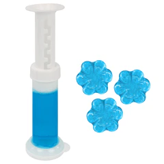 Диски гелевые, освежитель и очиститель для унитаза / писсуара, 8 дисков 44 г, LAIMA, &laquo;Океан&raquo;, шприц, 609796