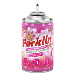 Сменный баллон 250 мл PERKLIN (ПЕРКЛИН) &laquo;Нежная лилия&raquo;, для автоматических освежителей, универсальный, 609800