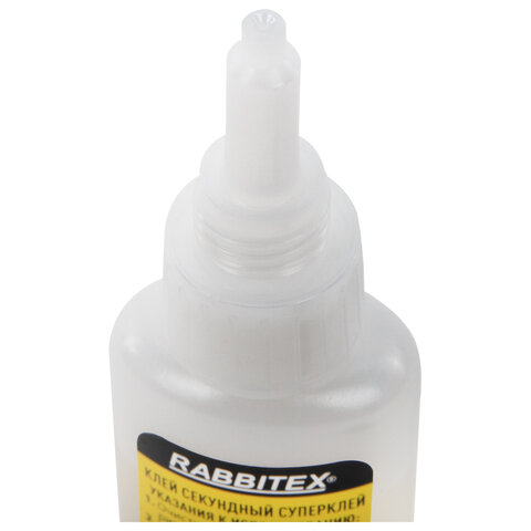 Клей секундный суперклей УЛЬТРАПРОЧНЫЙ, МАКСИМАЛЬНЫЙ ОБЪЕМ, 20 грамм, RABBITEX (РАББИТЕКС), 609803 - фото 3