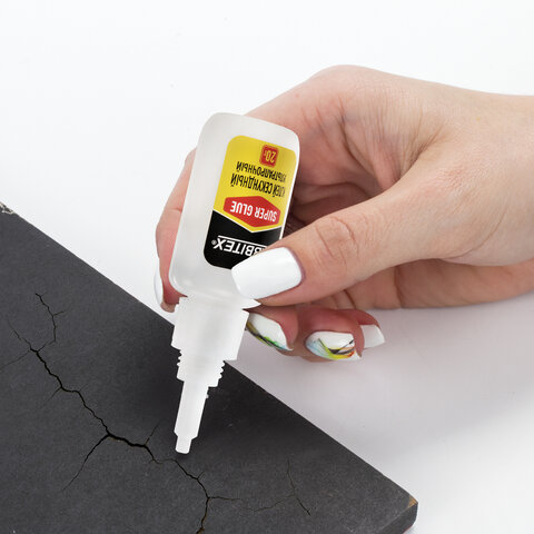 Клей секундный суперклей УЛЬТРАПРОЧНЫЙ, МАКСИМАЛЬНЫЙ ОБЪЕМ, 20 грамм, RABBITEX (РАББИТЕКС), 609803 - фото 4