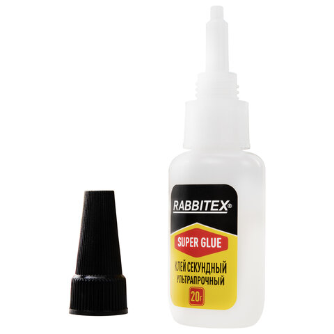Клей секундный суперклей УЛЬТРАПРОЧНЫЙ, МАКСИМАЛЬНЫЙ ОБЪЕМ, набор 2х20 грамм, RABBITEX (РАББИТЕКС) "ДВА СЛОНА", 609805 - фото 3