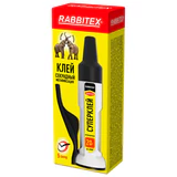 Клей секундный "HQ" суперклей УЛЬТРАПРОЧНЫЙ, ДОЗАТОР + 2 иглы для точечных работ, RABBITEX (РАББИТЕКС) "ДВА СЛОНА", 609807