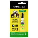 Клей-гель секундный суперклей УЛЬТРАПРОЧНЫЙ, блистер, 3 грамма, RABBITEX (РАББИТЕКС) "ДВА СЛОНА", 609812