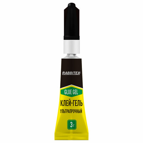 Клей-гель секундный суперклей УЛЬТРАПРОЧНЫЙ, блистер, 3 грамма, RABBITEX (РАББИТЕКС) "ДВА СЛОНА", 609812 - фото 2